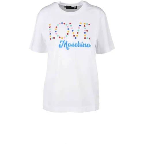 Cotton T-Shirt, Collection , female, Sizes: M - Love Moschino - Modalova