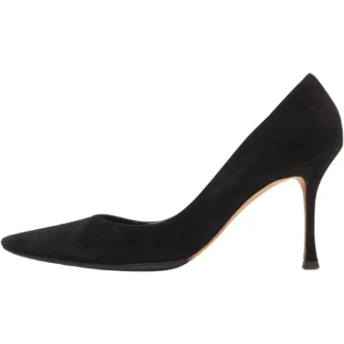 Pre-owned Pumps, female, , Size: 11 1/2 US Pre-owned Suede heels - Manolo Blahnik Pre-owned - Modalova