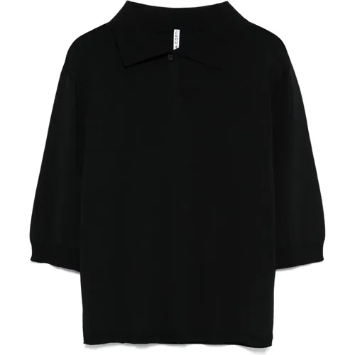 Round-neck Knitwear, female, , Size: XS Nero Sweater for Stylish Look - Liviana Conti - Modalova