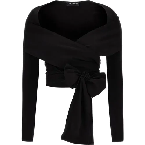 Milano Stitch Jersey Shrug , female, Sizes: XS, S, L, M - Dolce & Gabbana - Modalova