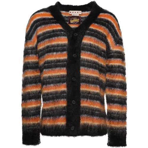 Weicher Mohair-Strick-Cardigan-Pullover - Marni - Modalova