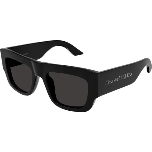 Bold Rectangular Sunglasses Am0449S 001 , female, Sizes: 53 MM - alexander mcqueen - Modalova
