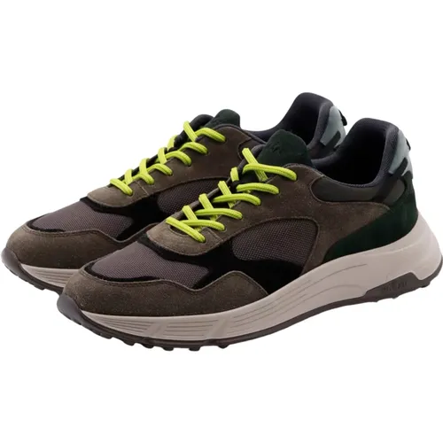 Hyperlight Sneaker - Grün/Grau/Schwarz, Italienischer Stil , Herren, Größe: 46 EU - Hogan - Modalova