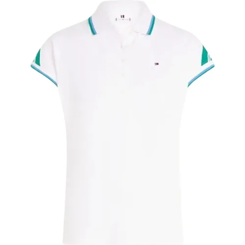 Gestreiftes Polo mit Kapärmeln , Damen, Größe: XS - Tommy Hilfiger - Modalova