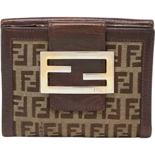 Pre-owned Canvas wallets , female, Sizes: ONE SIZE - Fendi Vintage - Modalova