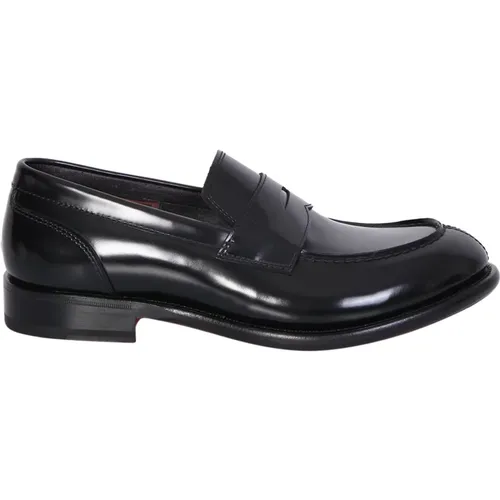 Zeitlose schwarze Herren-Loafer , Herren, Größe: 40 1/2 EU - Santoni - Modalova