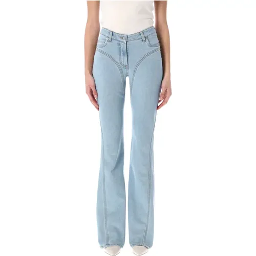 Boot-cut Jeans, female, , Size: W24 Flare Denim Jeans - Mugler - Modalova