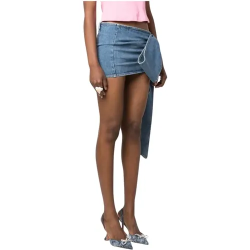 Mini Skirt with Bow Detail , female, Sizes: S - Blumarine - Modalova