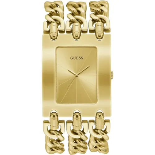 Watches, female, , Size: ONE SIZE Metallic Gold Bracelet Watch - Guess - Modalova