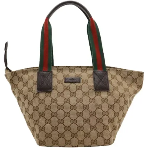 Pre-owned Tote Bags, female, , Size: ONE SIZE Pre-owned Canvas totes - Gucci Vintage - Modalova