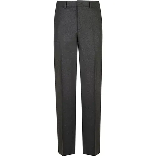 Straight Trousers, male, , Size: M Luxurious Grey Trousers Aw24 - Fendi - Modalova