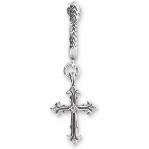 Gotisches Kreuz Silber Ohrring - Emanuele Bicocchi - Modalova