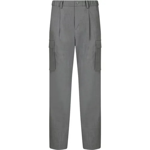 Chinos, male, , Size: XL Grey Trousers Elevate Style Versatile - Herno - Modalova