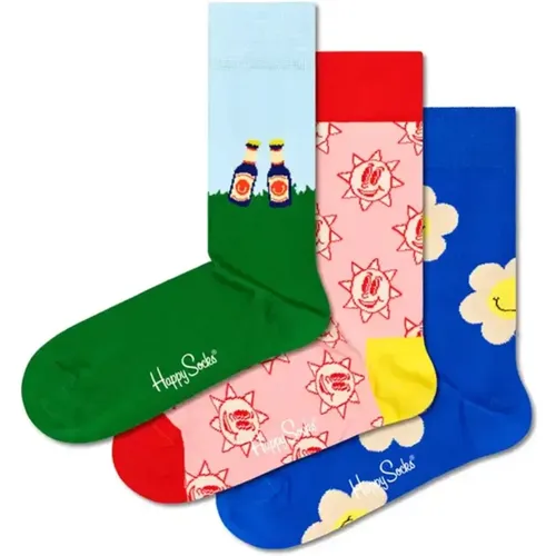 Er-Pack Gemusterte Socken - Happy Socks - Modalova