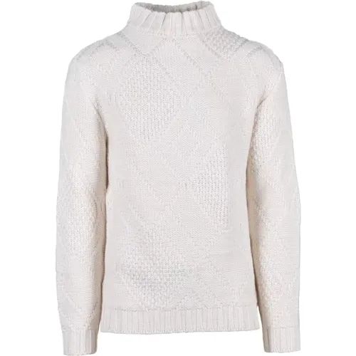 Turtlenecks, male, , Size: XL Wool Blend Knit Sweater - Daniele Alessandrini - Modalova