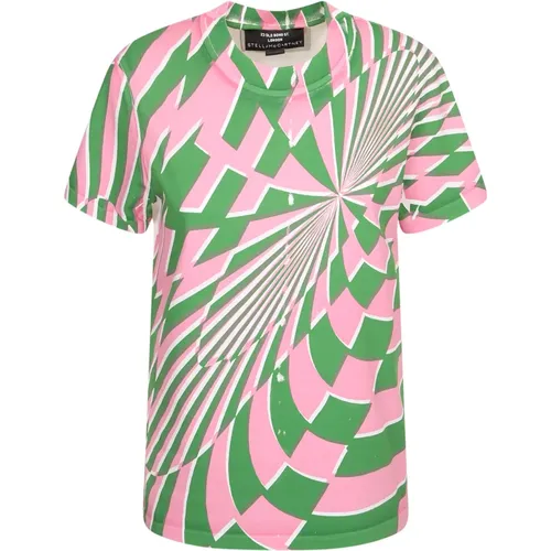 T-Shirts, female, , Size: XS Multi Color Cotton T-Shirts - Stella Mccartney - Modalova