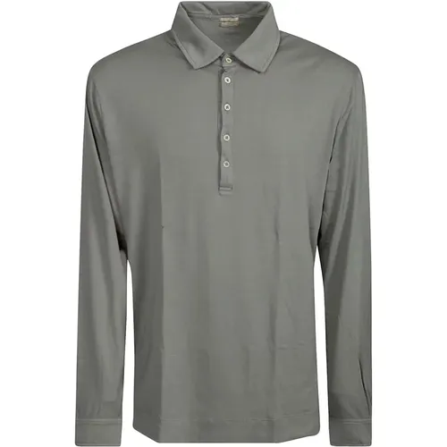 Ischia Long-Sleeved Cotton Polo , male, Sizes: M - Massimo Alba - Modalova