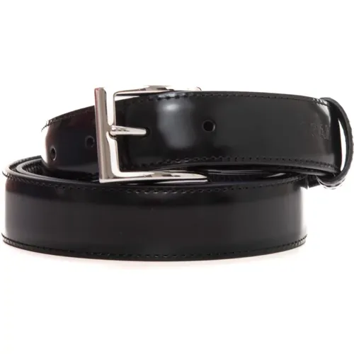 Leather Reversible Belt With Logo , male, Sizes: ONE SIZE - Hogan - Modalova