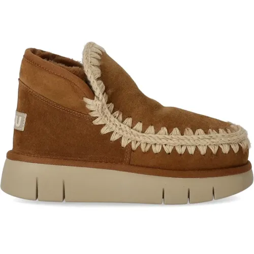 Cognac Bounce Sneaker mit Wollstiching , Damen, Größe: 36 EU - Mou - Modalova