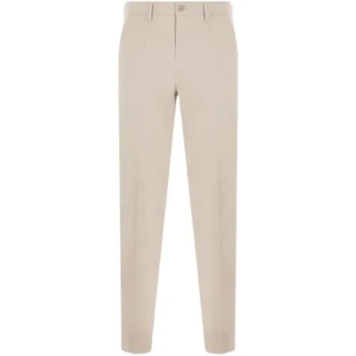 Cotton Stretch Trousers with Logo Detail , male, Sizes: XL - Dolce & Gabbana - Modalova