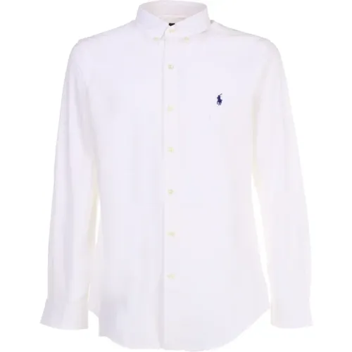 Shirt with Contrast Embroidered Logo , male, Sizes: S, XS, XL, L, 2XL - Polo Ralph Lauren - Modalova