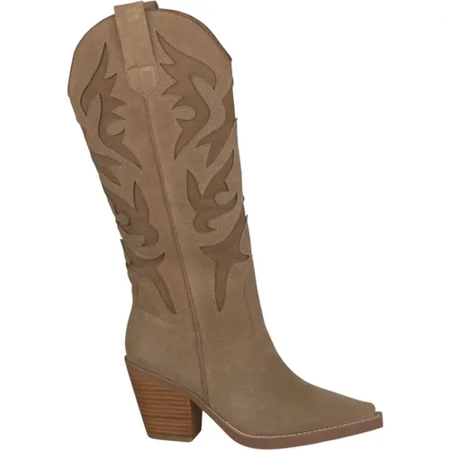Leather Cowboy Ankle Boots , female, Sizes: 9 UK, 3 UK - Alma en Pena - Modalova