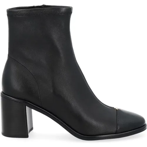 Cap-Toe Heel Ankle Boot , female, Sizes: 6 UK, 7 UK, 4 1/2 UK, 5 1/2 UK, 8 UK, 6 1/2 UK, 3 UK, 4 UK - TORY BURCH - Modalova