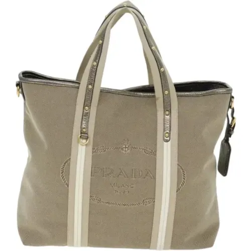 Pre-owned Tote Bags, female, , Size: ONE SIZE Pre-owned Canvas prada-bags - Prada Vintage - Modalova