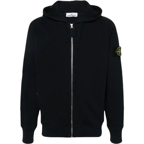 Sweater with Hood and Badge , male, Sizes: S, L, M - Stone Island - Modalova