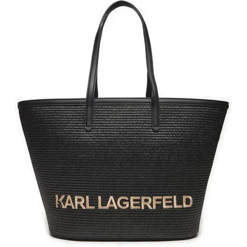 Summer Raffia Tote Bag , female, Sizes: ONE SIZE - Karl Lagerfeld - Modalova