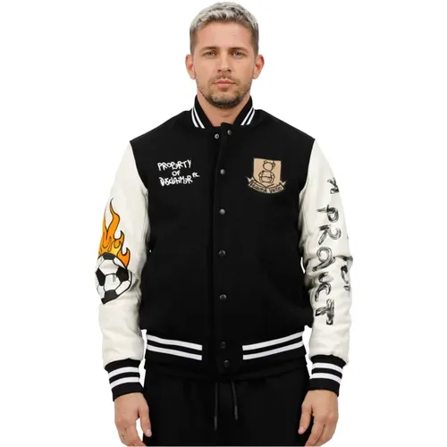 Bomber Jackets, male, , Size: M Patch Bomber Jacket with Embroidery - Disclaimer - Modalova