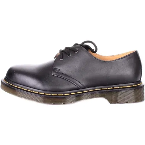 Laced Shoes, male, , Size: 10 US Flat Leather Shoes - Dr. Martens - Modalova