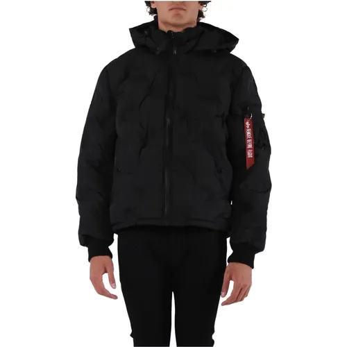 Logo Steppjacke mit abnehmbarer Kapuze , Herren, Größe: XL - alpha industries - Modalova