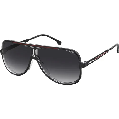 Sunglasses, male, , Size: 64 MM Red/Grey Shaded Sunglasses - Carrera - Modalova