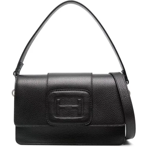 Leather Shoulder Bag , female, Sizes: ONE SIZE - Hogan - Modalova