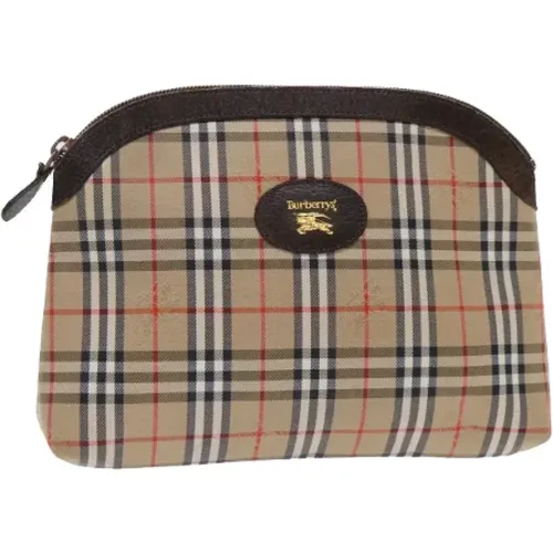 Pre-owned Clutches, female, , Size: ONE SIZE Pre-owned Canvas pouches - Burberry Vintage - Modalova