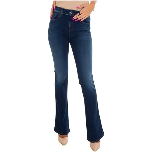 Flared Denim Jeans , Damen, Größe: W26 - Emporio Armani - Modalova