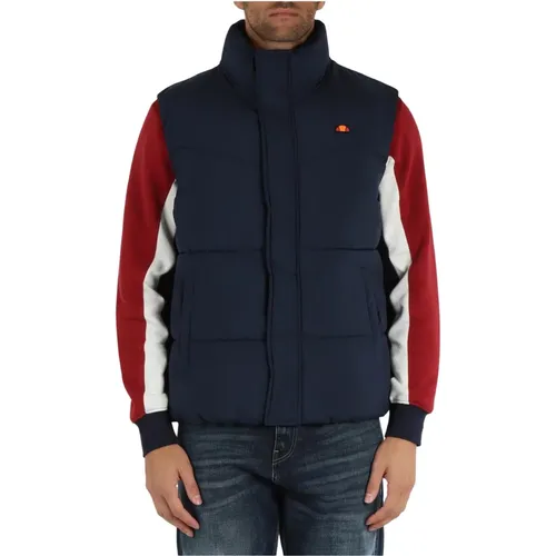 Gepolsterte ärmellose Jacke mit Frontlogo-Patch , Herren, Größe: L - Ellesse - Modalova