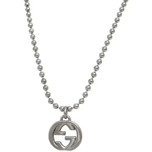 Pre-owned Jewellery, female, , Size: ONE SIZE Pre-owned Silver necklaces - Gucci Vintage - Modalova