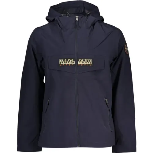 Waterproof Hooded Sports Jacket with Contrast Details , male, Sizes: XS, S, 2XS - Napapijri - Modalova