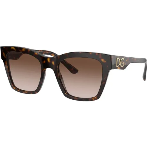 Print Family Sunglasses Dark Havana/,PRINT Family Sunglasses,/Grey Shaded Sunglasses - Dolce & Gabbana - Modalova