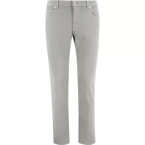 Chinos, male, , Size: W31 Regular-Fit Trousers with Pockets and Fastening - Eleventy - Modalova