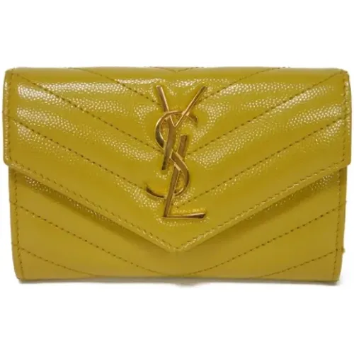 Pre-owned Wallets, female, , Size: ONE SIZE Pre-owned Leather wallets - Yves Saint Laurent Vintage - Modalova