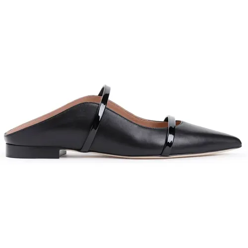 Schwarze Ballerinas Elegante Flache Schuhe - Malone Souliers - Modalova