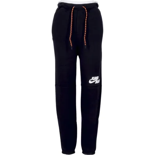 Jumpman Fleece Hose Schwarz/Weiß , Herren, Größe: S - Jordan - Modalova