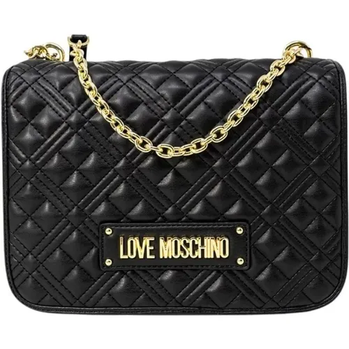 Shoulder Bags, female, , Size: ONE SIZE Shoulder Bag with Clip Fastening - Love Moschino - Modalova