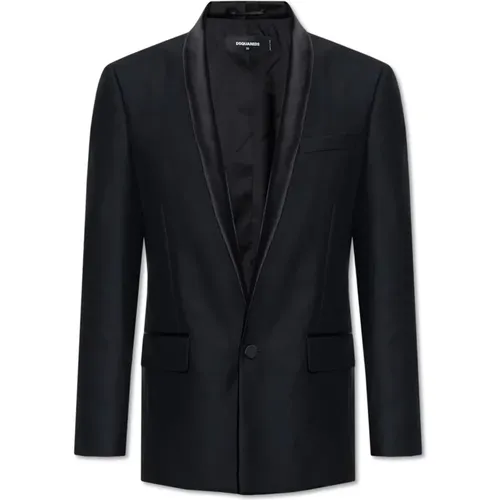 Blazers, male, , Size: S Wool and Silk Blazer - Dsquared2 - Modalova