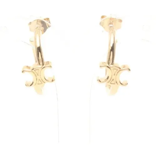 Pre-owned Jewellery, female, , Size: ONE SIZE Pre-owned Metal earrings - Celine Vintage - Modalova