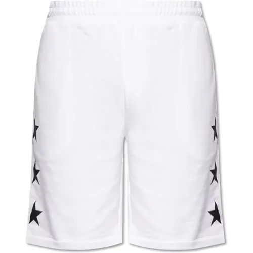 Shorts with logo , male, Sizes: M, L - Golden Goose - Modalova