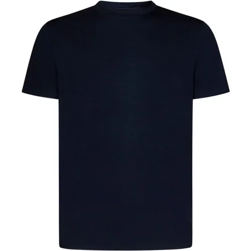 Blaues T-Shirt mit Adler-Logo , Herren, Größe: 2XL - Emporio Armani - Modalova